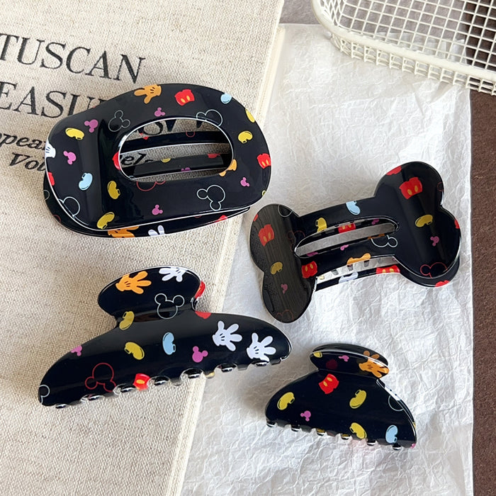 Wholesale Cartoon Print PVC Hair Claw Clip  Bone Design for Women Everyday Hair Accessory