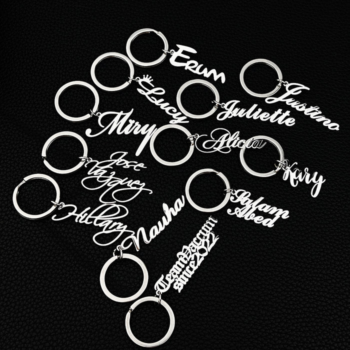 Wholesale Keychain stainless steel DIY pendant accessories for friends