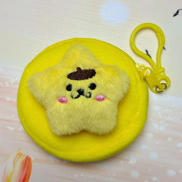 Wholesale coin purse cartoon cute doll square small wallet coin headset storage bag