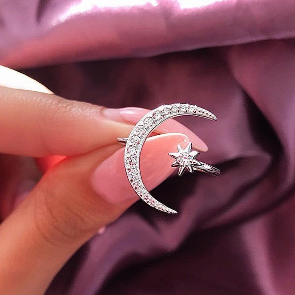 Wholesale Crescent Star Moon Ring