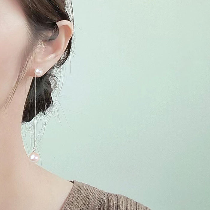 Wholesale Long Pearl Copper Earrings JDC-ES-MeiY005