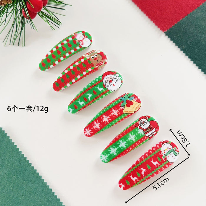 Wholesale Christmas Cartoon Pattern Hair Clips Set Sweet