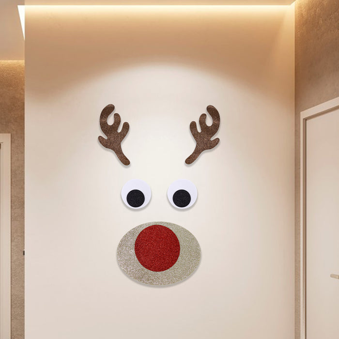 Wholesale Christmas Felt Cloth Cartoon Door Sticker Decorations JDC-DCN-ZHHAO003