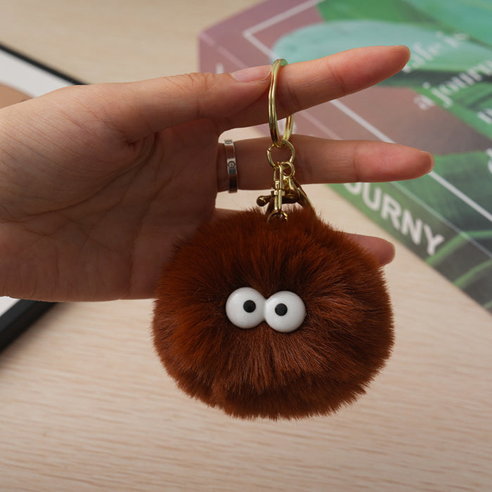 Wholesale Cute little furry ball keychain pendant, plush bag decoration, small gift