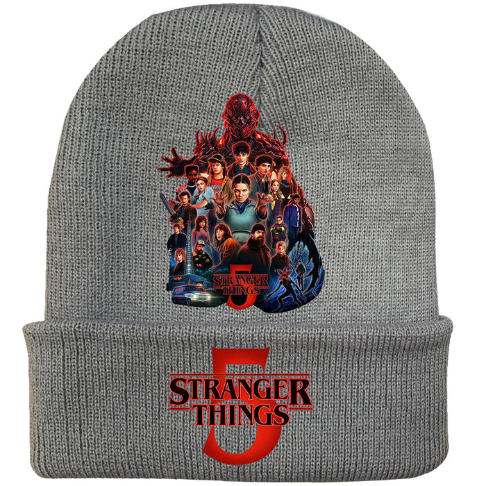 Wholesale Fashionable printed knitted hats outdoor warm hats