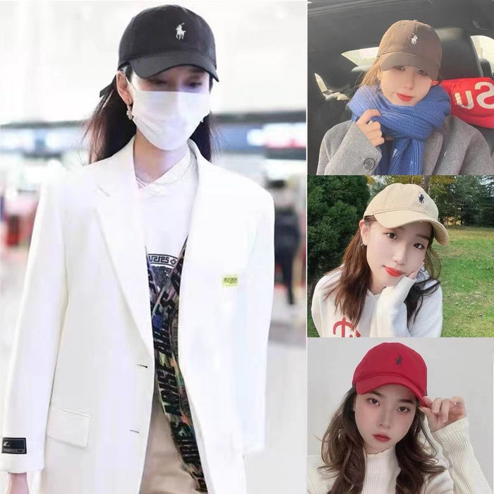 Wholesale Horse Embroidery Baseball Cap Pure Cotton Washed Cloth Unisex Sun Protection