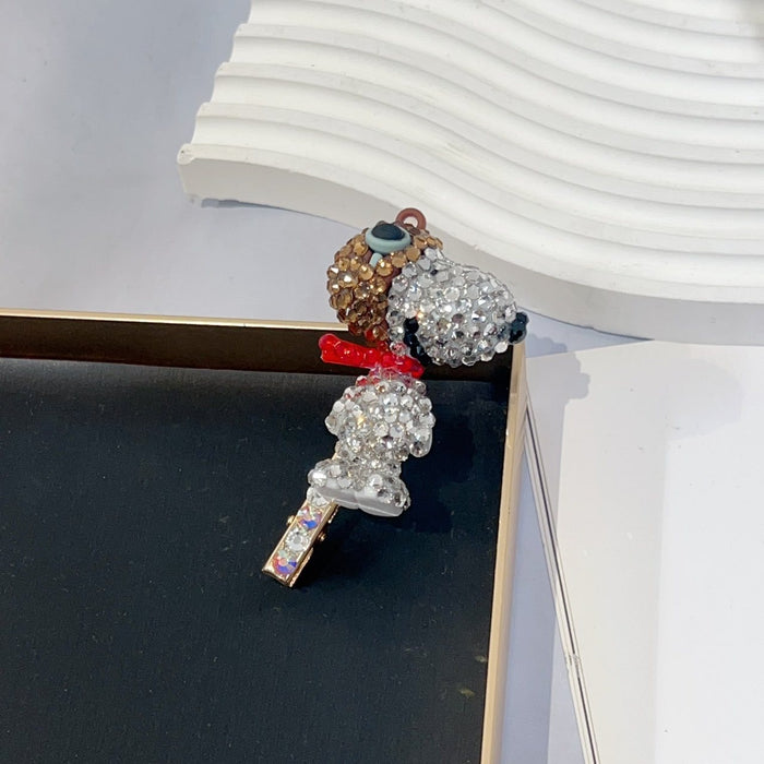 Wholesale full diamond hairpin rhinestone hair band cute cartoon hair tie cover