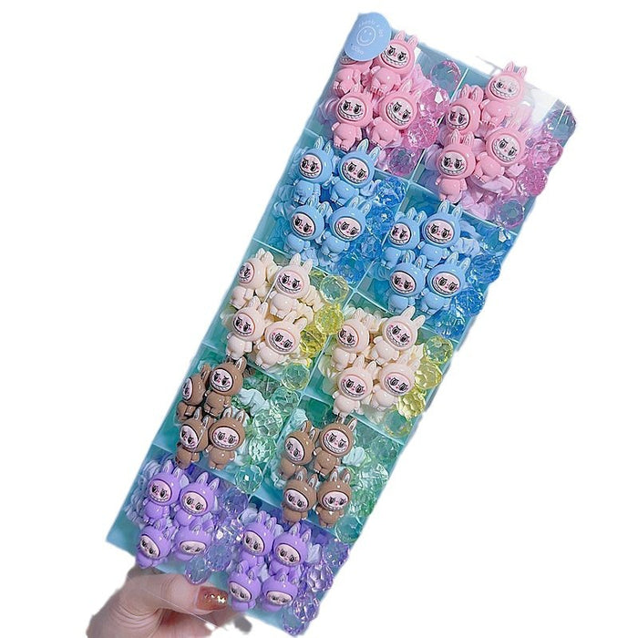 Wholesale Cartoon Cloth Towel Ring Rubber Ring Hairpin BB Clip Hair Accessories