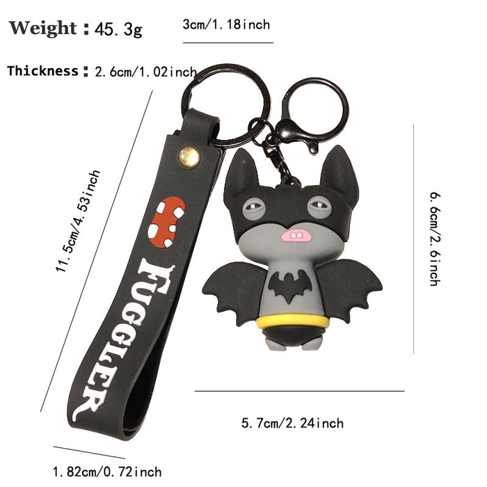 Wholesale Funny cute tooth monster cartoon keychain tooth monster pendant