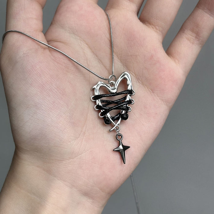 Wholesale Girly Heart Red Apple Design Necklace