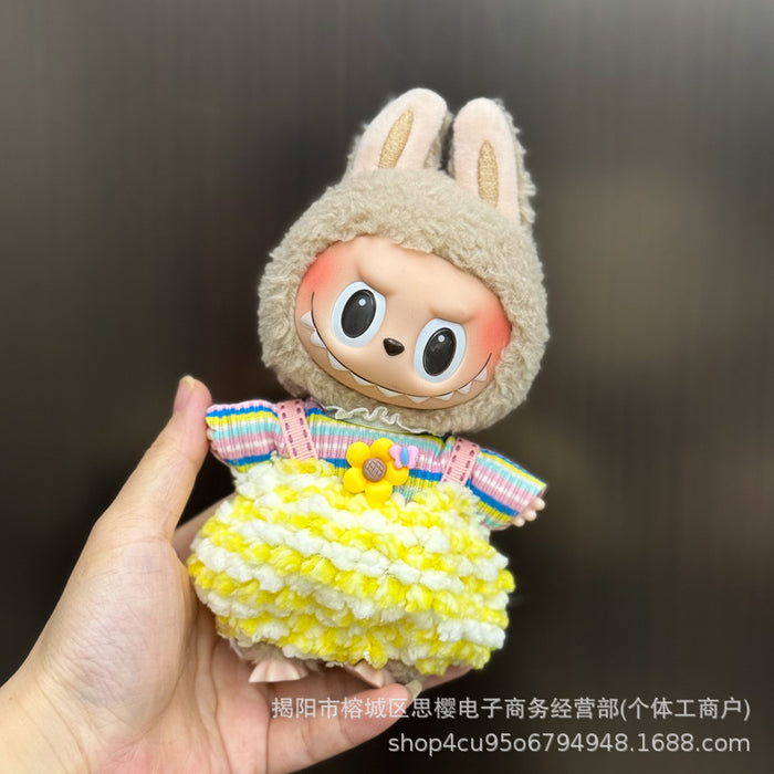 Wholesale 17cm plush replacement set for mini doll clothing
