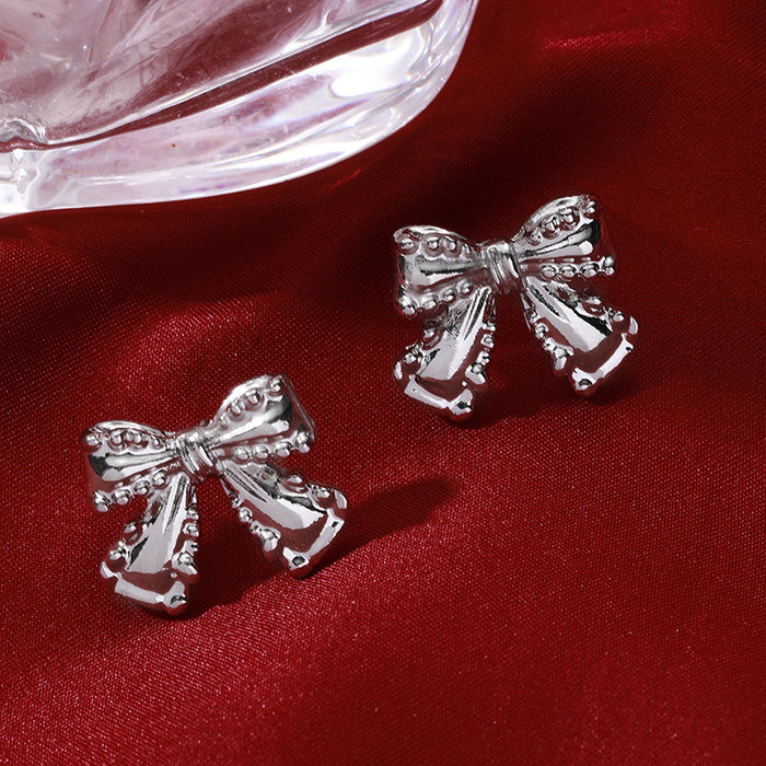 Wholesale Alloy bowknot stud earrings
