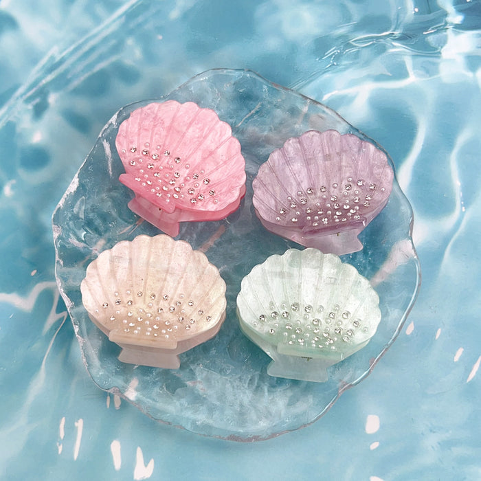 Wholesale Acrylic Hair Claw Clip Shell Design Shiny Pearl Decor Hair Accessory