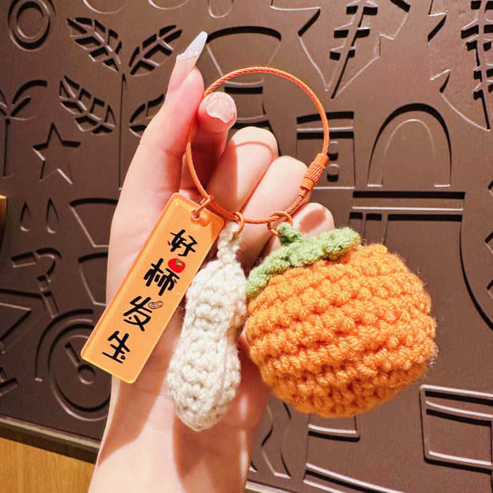 Wholesale Knitted yarn keychain bag pendant keychain