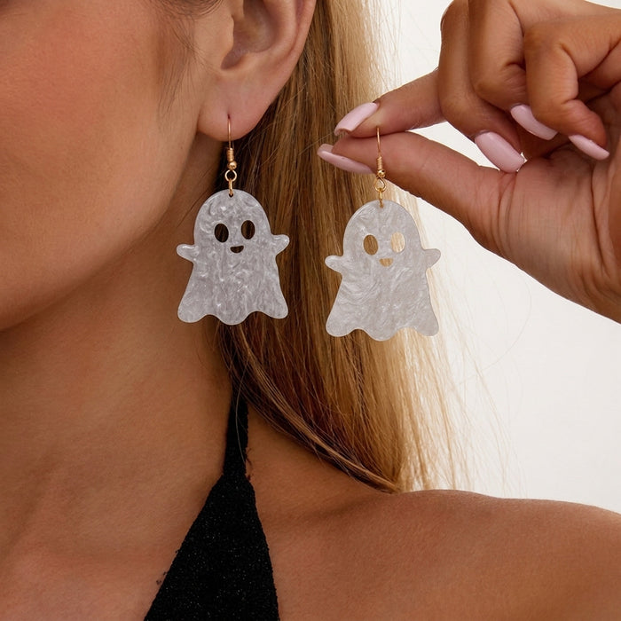 Wholesale Cartoon Ghost Black Cat Pumpkin Earrings Party Fashion Accessory