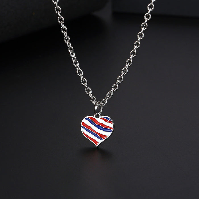 Wholesale Titanium Steel Heart Necklace JDC-NE-YiX006