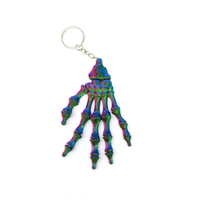 Wholesale 3D Printed PLA Skull Hand Keychain Articulated Joints Fashion Accessory Gift