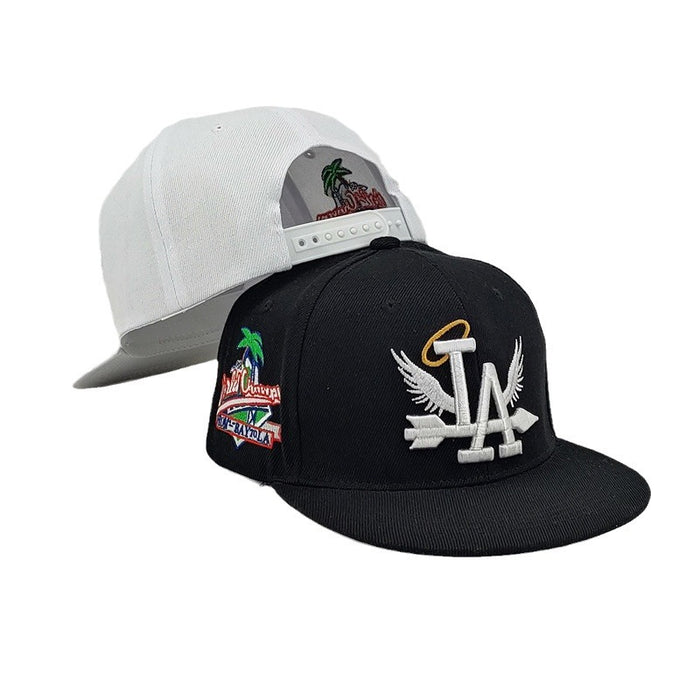 Wholesale Street hip-hop flat-top baseball cap with LA lettering