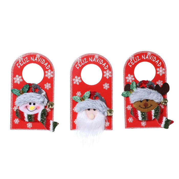 Wholesale Christmas Board Doll Door Handle Hanging Christmas Pendant Hotel Shopping Mall Home Christmas Decorations