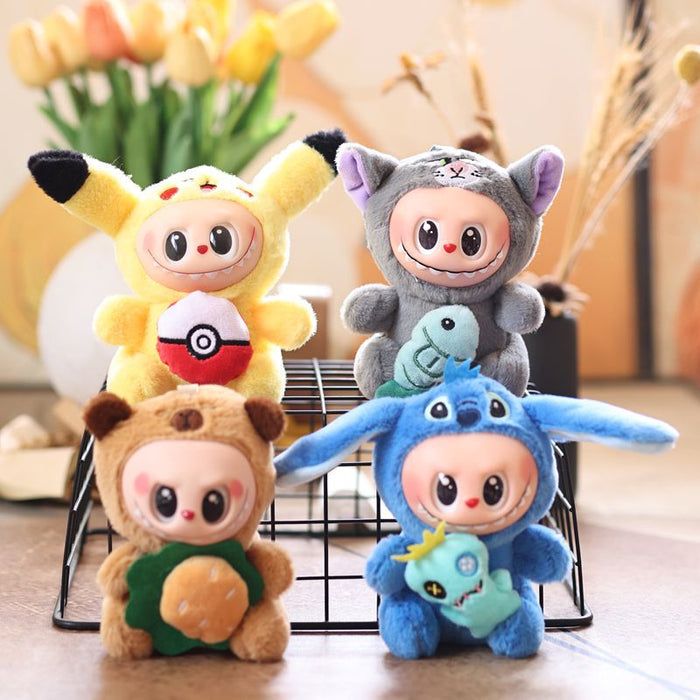 Wholesale Cute vinyl silicone transformation pendant plush toy doll bag pendant keychain