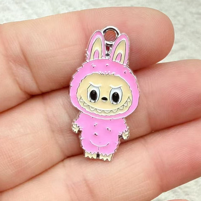 Wholesale 10pcs Silver Cartoon DIY Alloy Necklace  Earrings  Keychain Pendant