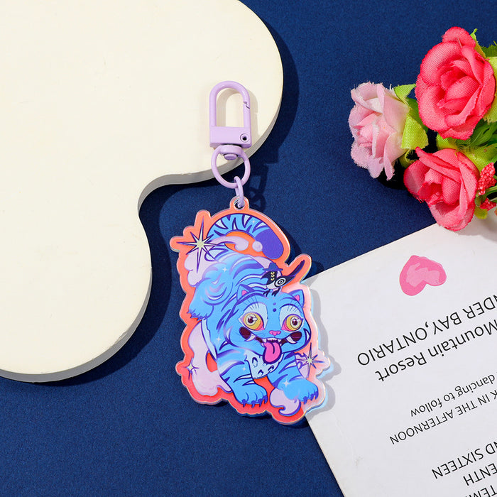 Wholesale Cartoon Anime Tiger Acrylic Keychain Pendant