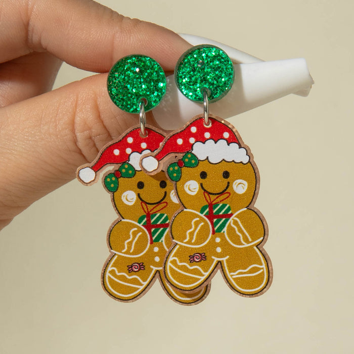 Wholesale Simple and unique acrylic Christmas earrings