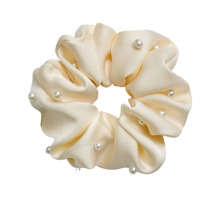 Wholesale hair accessories solid color fabric pearl hair ring headdress