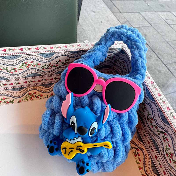 Wholesale Wool Hand-Knitted Coin Purse Keychain Pendant Storage Bag Headphone Bag Pendant Small Gift