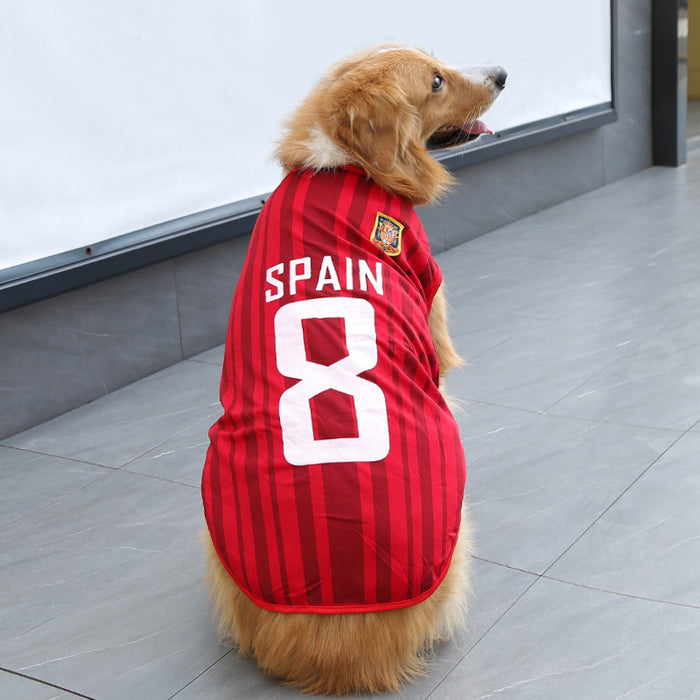 Wholesale World Cup Pet Soccer Jersey - Polyester Breathable Summer Jersey for Dogs and Cats