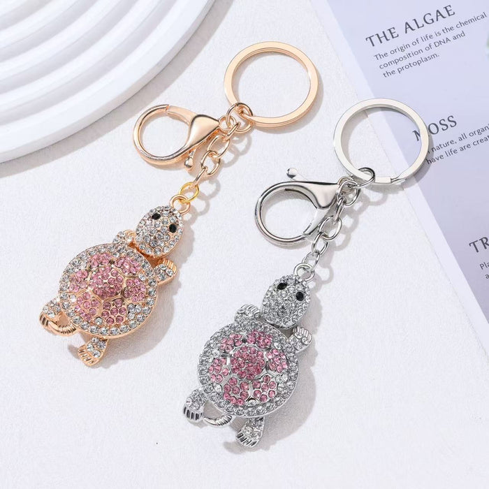 Wholesale Creative Turtle Diamond Alloy Keychain Girls Fashion Bag Pendant Car Pendant