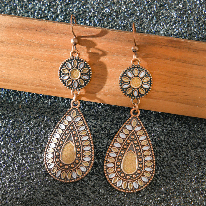 Wholesale Bohemian Tassel Geometric Earrings - Retro Ethnic Style Fashion Accessory MOQ≥2
