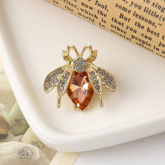 Wholesale Versatile bee zircon mini brooch