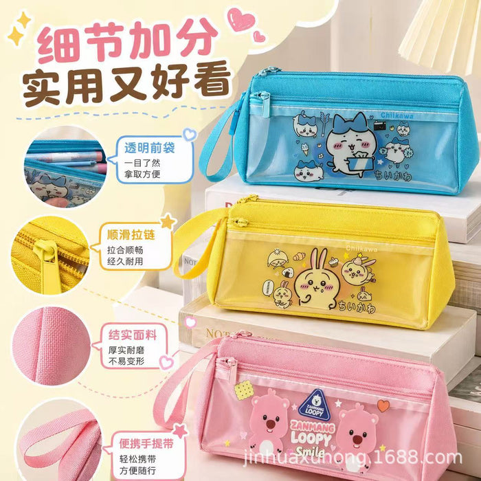 Wholesale Cute Cartoon Pencil Case for Girls Oxford Cloth Large Capacity School Supply Gift