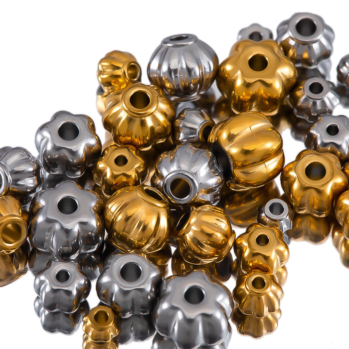 Wholesale Stainless steel hole bead lantern hole bead angular scattered bead separated bead handmade DIY bracelet bracelet bracelet bracelet bracelet