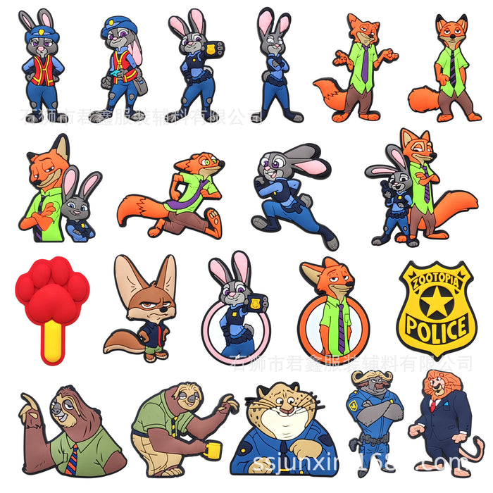 Wholesale  50pcs Hole shoe accessories cartoon detachable PVC soft rubber Shoes Charms