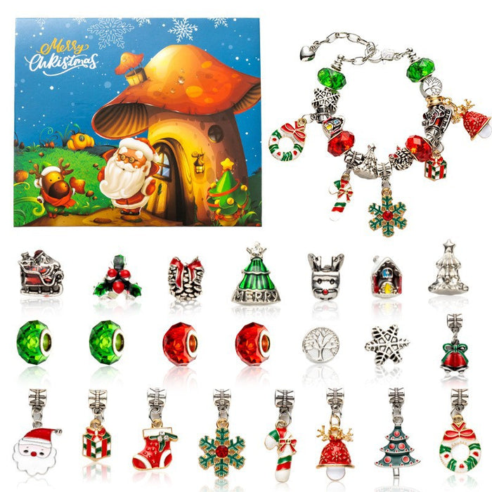 Wholesale Christmas DIY Bracelet Blind Box Gold 31 Grid Advent Calendar Jewelry Accessory Gift