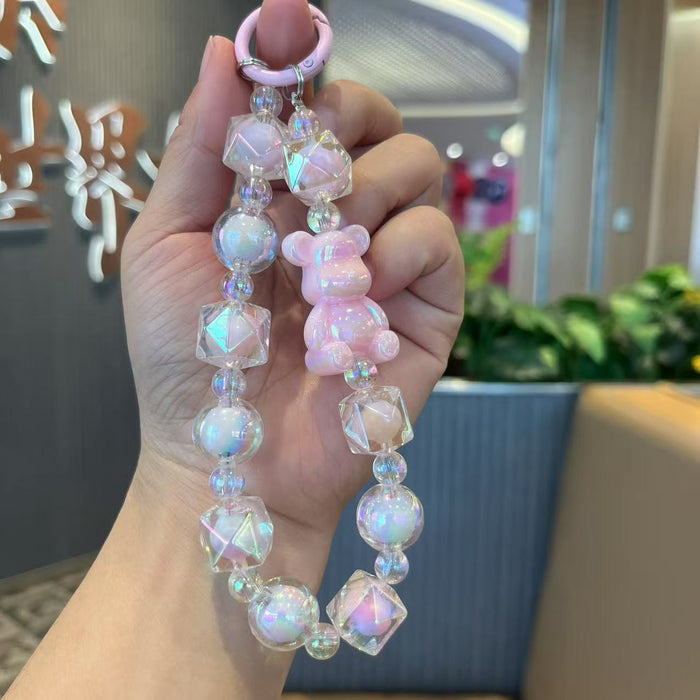 Wholesale Beaded mobile phone chain ornament, key phone case hanging rope, key chain pendant