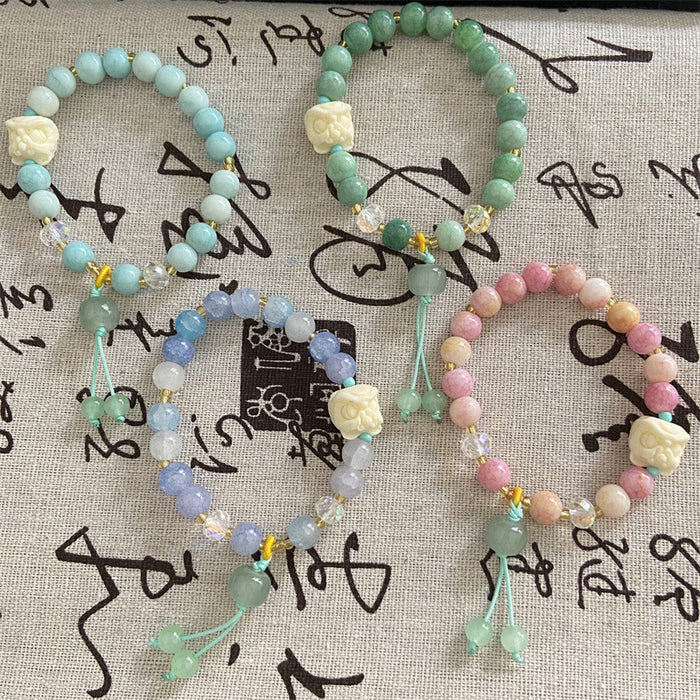 Wholesale Ice cracked glass elastic rope bracelet, sweet bracelet wholesale bracelet