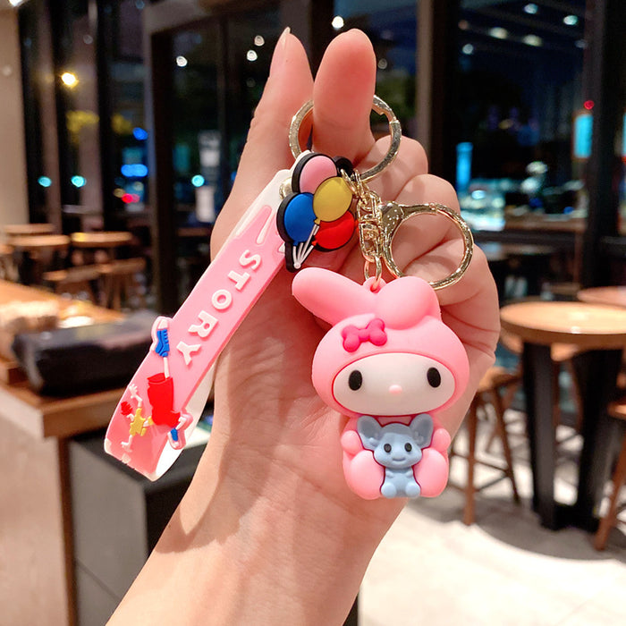 Wholesale Cartoon Silicone Doll Keychain JDC-KC-MingT043