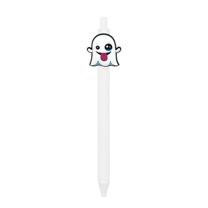 Wholesale  Ghost Polka Dot PVC Soft Gel Retractable Ballpoint Pen MOQ≥10