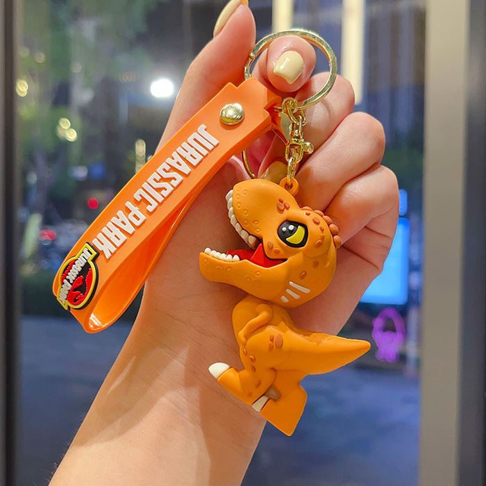 Wholesale Cartoon dinosaur keychain dinosaur cartoon doll car keychain small gift for men and women