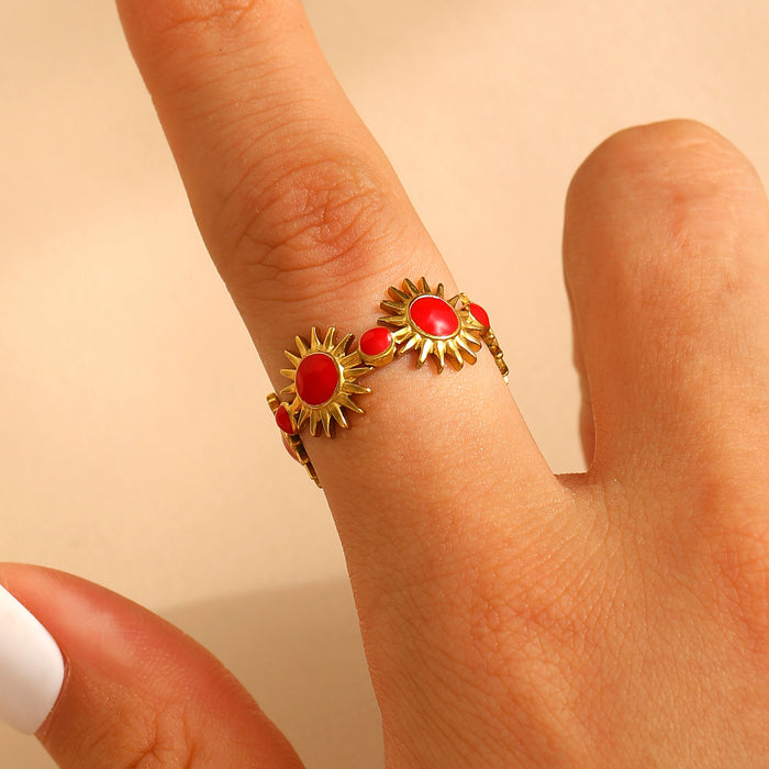 Wholesale stainless steel open design niche simple Rings