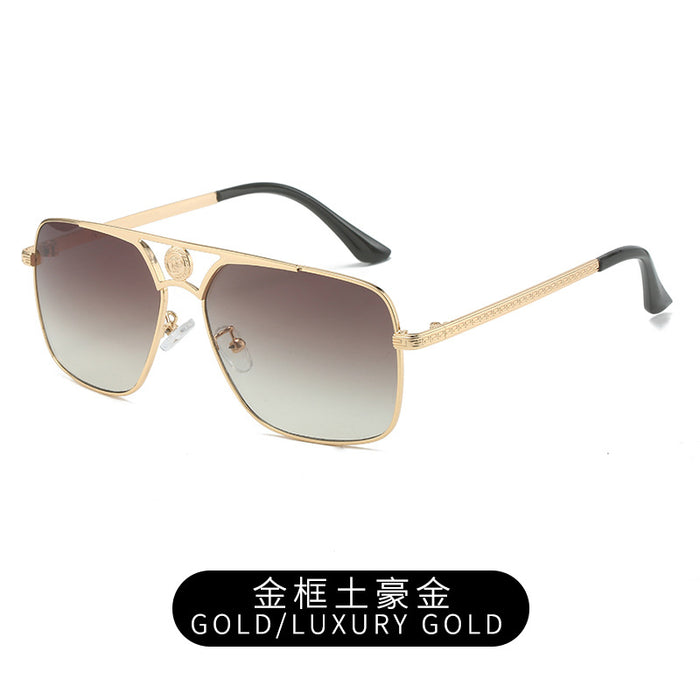 Wholesale Box sunglasses, women's metal frame sunglasses, imitation brand glasses, sunscreen sunglasses