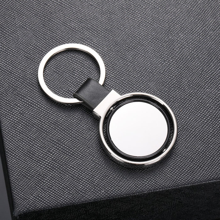 Wholesale Small gift keychain pendant leather keychain rotating leather keychain
