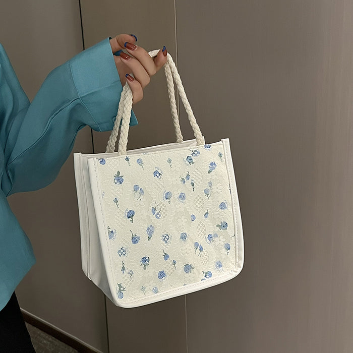 Wholesale Canvas Bucket Bag Cute Floral Pattern for Girls