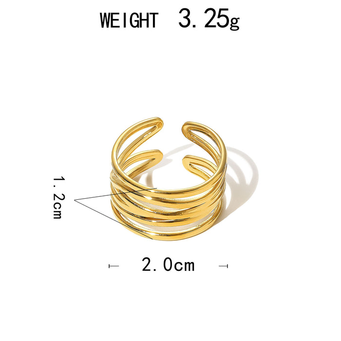 Wholesale Stainless Steel Gold Turquoise Adjustable Rings