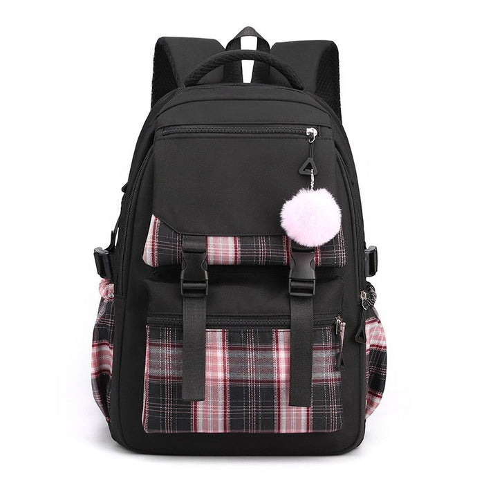 Wholesale Fresh and simple solid color multi-layer backpack for junior high school girls