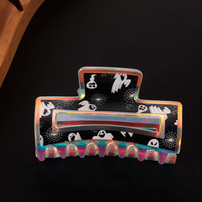 Wholesale  Pumpkin Ghost Laser Effect Printed Clip Shark Clip Hair Accessory