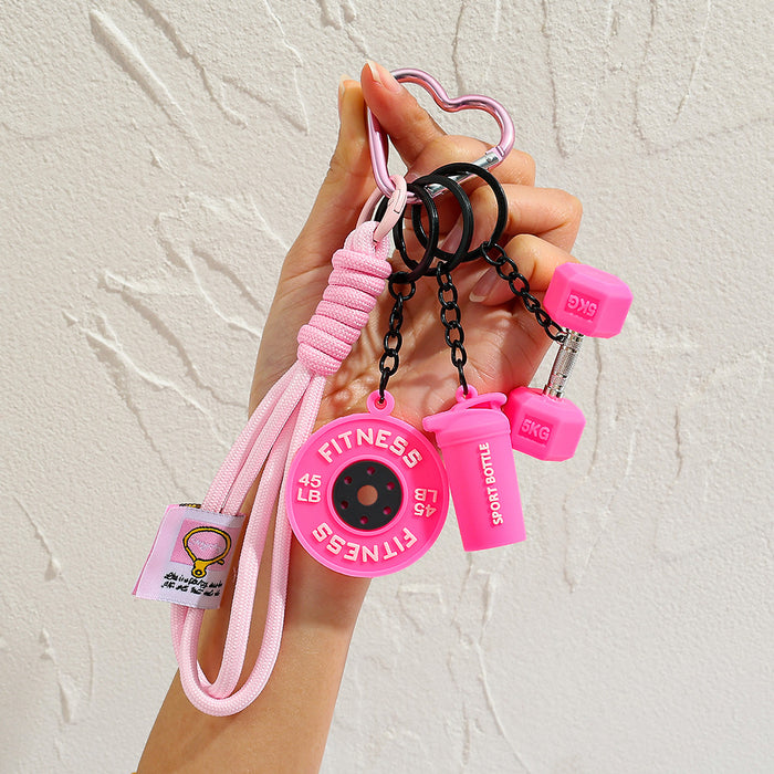 Wholesale Creative Mini Dumbbell Keychain